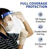 Plastic Face Shield 2 Pack - Full-Face Protection for Medical and Everyday Use - Anti Fog, Anti Scratch, Comfortable Fit