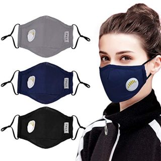 Aniwon 3 Pack Anti Dust Pollution Mask with 6 Pcs