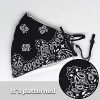 Face Cover Bandana Neck Gaiter White Paisley Balaclava
