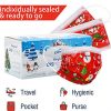 Christmas Disposable Face Mask Christmas Tree Santa Print Design