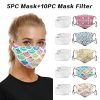 Folk-Custom Print Mask with 10PC Filters