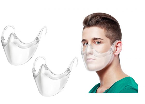 Face Mask Reusable Clear Face Screen Lightweight Breathable Mouth Shield