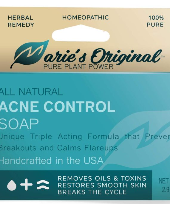 Marie's Unique Acne Bar Soap: Natural Acne Treatment with Bentonite Clay, Oat Bran, Noni Fruit Powder, White Willow