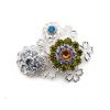 Face Mask Charm Embellishment, Rhodium Finish