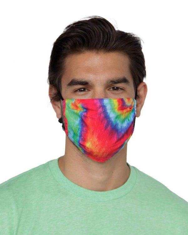 Rainbow Tie Dye Cloth Face Mask