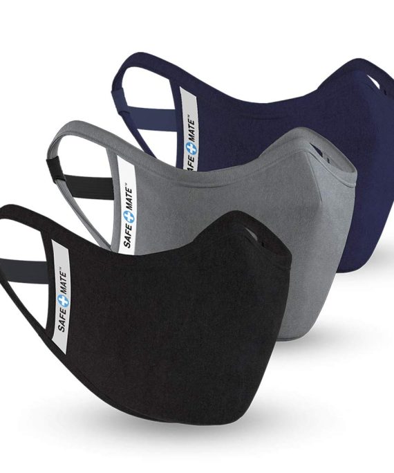 Cloth Face Mask with Filter Black/Navy/Gray