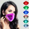Face Mask 7 Color Light up Luminous Rave Masks Glowing Dust