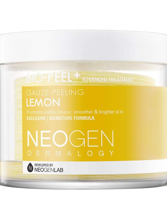 DERMALOGY by NEOGENLAB Bio-Peel Gauze Peeling Pads in Lemon - 30 Count Jar with Exfoliating and Brightening Benefits