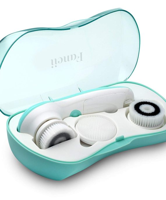 Facial Cleansing Spin Brush Set with 3 Exfoliating Brush Heads