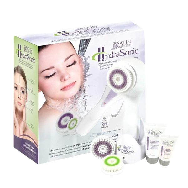 Rechargeable Cleansing Facial and Body Brush Hydrasonic Dermal Cleansing Kit