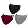 Cloth Face Mask Washable Reusable Black, Gray, Burgundy