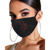 Rhinestone Cloth Cotton Face_Mask Reusable