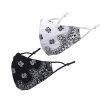 Face Cover Bandana Neck Gaiter White Paisley Balaclava