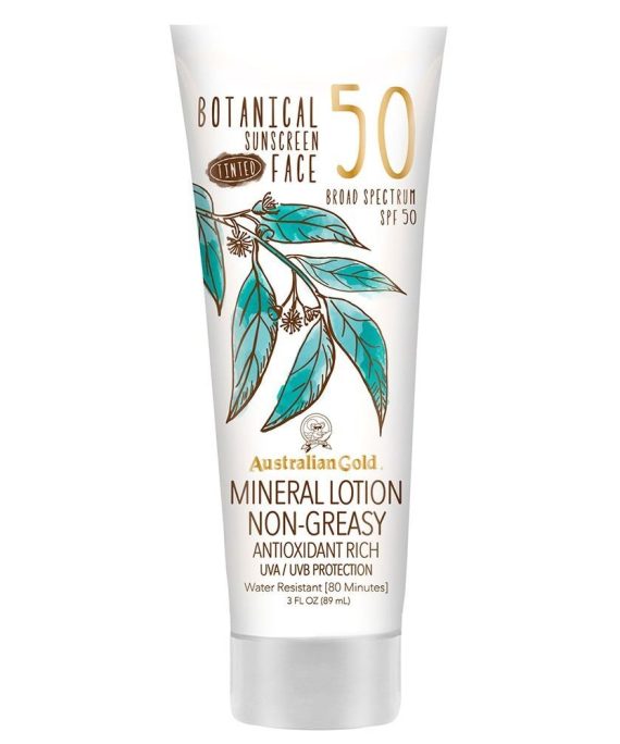Gold Botanical Sunscreen Tinted Face Lotion SPF 50
