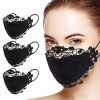 Black Lace Face Mask Reusable Washable
