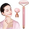 Vibrating Jade Roller for Face - 2 in 1 Electric Face Roller Massager