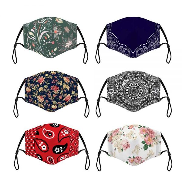 Fashion Cloth Fabric Face Protection Colorful Floral