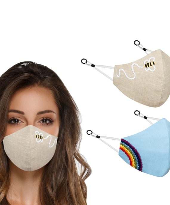 Designer 2-pack Face Mask Reusable Cloth