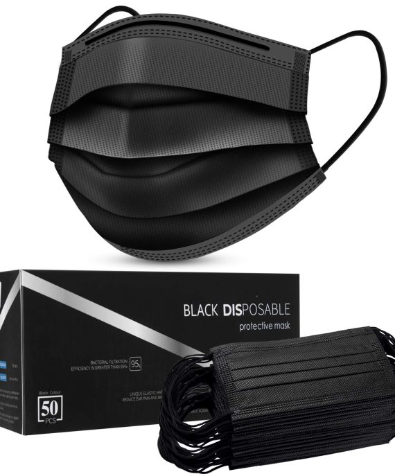 50 Pack Disposable Mask-Black