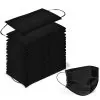 Wecolor 100 Pcs Disposable 3 Ply Earloop Face Masks in Black - Premium Comfort and Protection