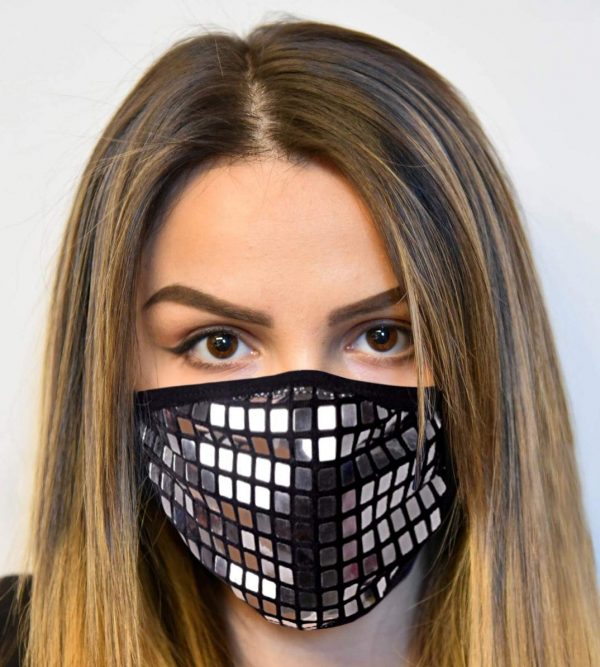 Designer Cute Face Mask Sequence Washable Bedazzled