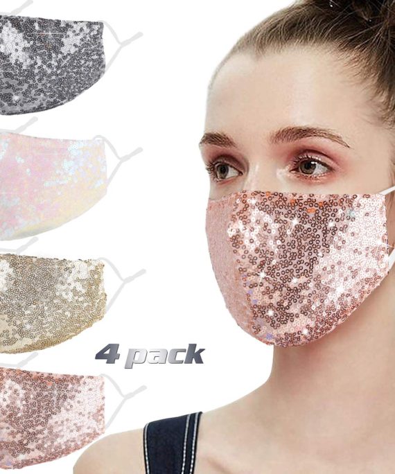 Sequin Bling Face Mask Sparkle Glitter Cover