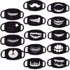 Black Face Mask Anime Pattern Cotton