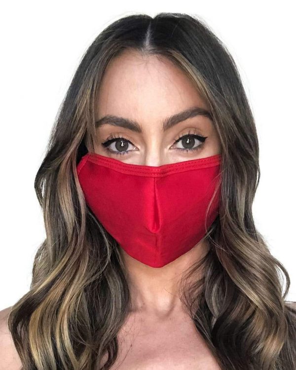 Red Color Cloth Face Mask iHeartRaves