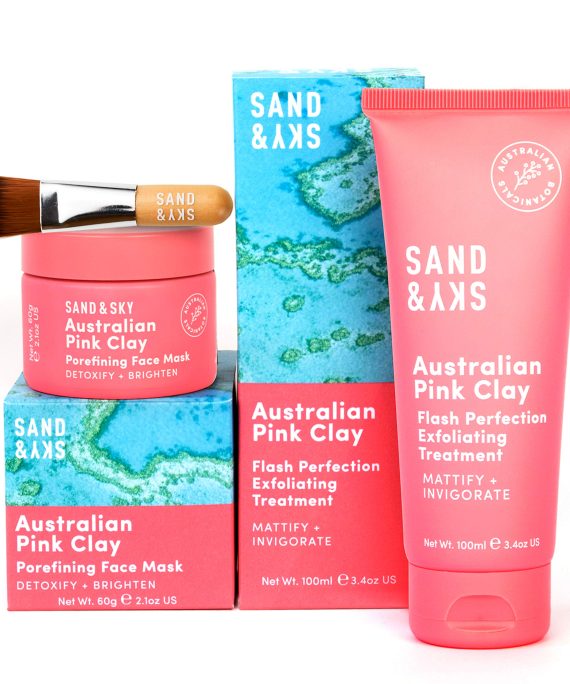 2-in-1 Australian Pink Clay Face Mask Set