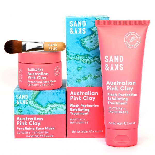 2-in-1 Australian Pink Clay Face Mask Set