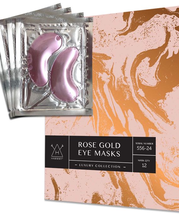 Rose Gold Eye Mask for Puffy Eyes, Anti-Wrinkle
