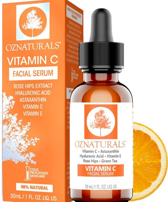 Face Vitamin C Serum OZNaturals Vitamin E Oil and Rosehip Oil