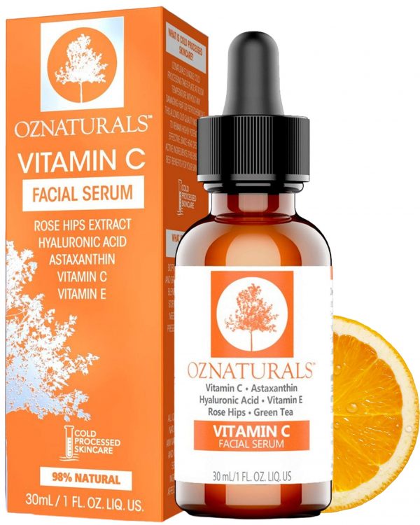 Face Vitamin C Serum OZNaturals Vitamin E Oil and Rosehip Oil