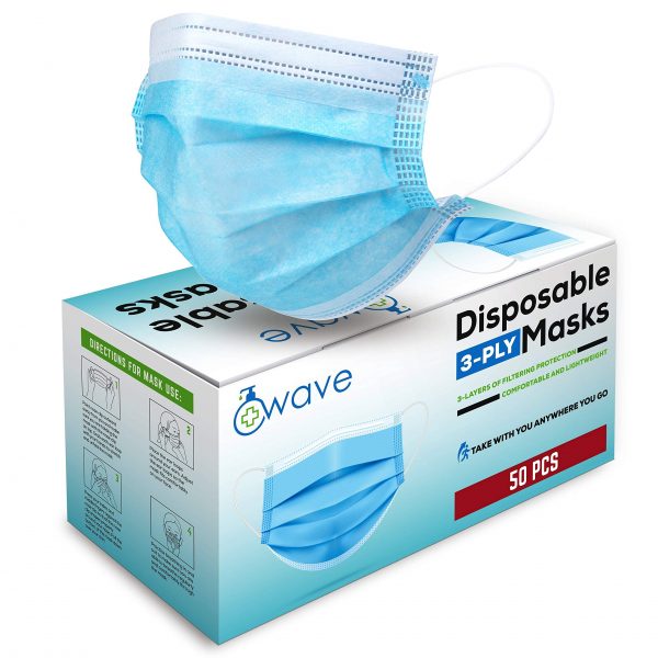 Blue Disposable Face Masks for Adults & Kids