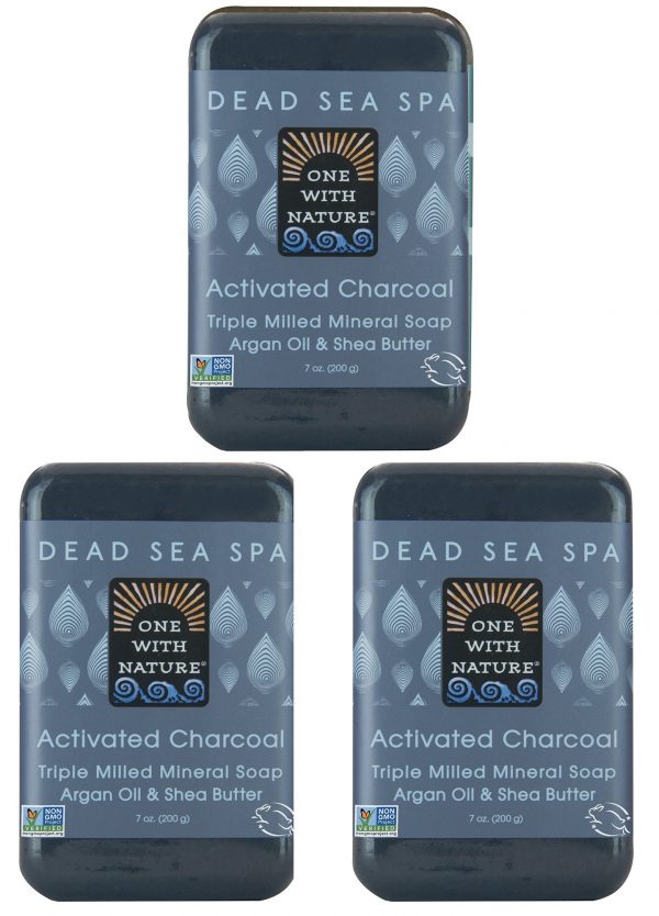 DEAD SEA Salt CHARCOAL SOAP Activated Charcoal, Shea Butter