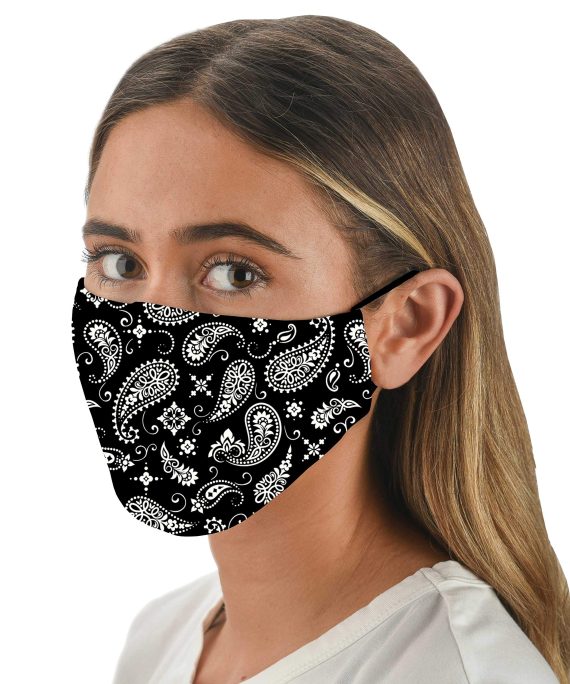 Reusable Face Mask w Filters & Nose Bridge