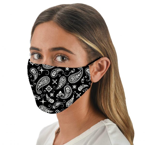 Reusable Face Mask w Filters & Nose Bridge