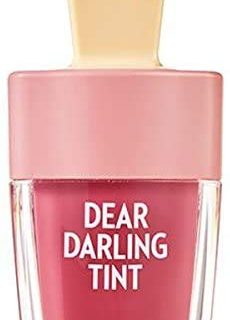 ETUDE HOUSE Dear Darling Water Gel Tint Ice Cream (PK004 Red Bean Red) | Vivid High-Color Lip Tint with Minerals and Vitamins from Soap Berry Extract to Moisture Your Lips