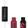 A sleek tube of Rimmel Provocalips Lip Stain in the shade Just Teasing, showcasing the kiss-proof and transfer-proof formula with a glossy, long-lasting finish. 