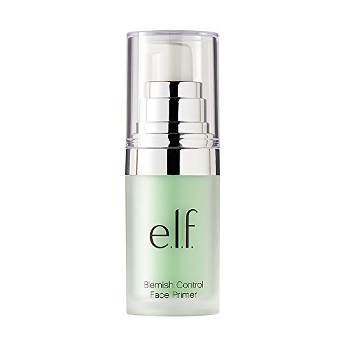 e.l.f., Blemish Control Face Primer - Small, Long Lasting, Skin Perfecting, Controls Breakouts and Blemishes, Matte Finish, Infused with Salicylic Acid, Vitamin E & Tea Tree, 0.47 Fl Oz