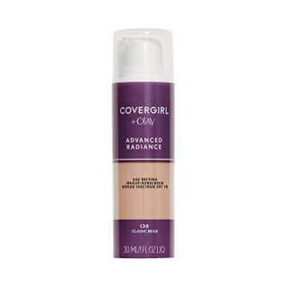 COVERGIRL Advanced Radiance Age Defying Liquid Foundation in Classic Ivory, 1 Bottle (1 oz), Hides Wrinkles & Lines, Sensitive Skin Safe (packaging may vary)