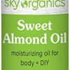 Sweet Almond Oil by Sky Organics (Large 16oz) Pure Cold-Pressed Almond Face Oil Moisturizing Oil for Body Skin & Hair