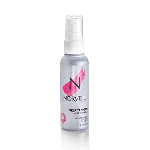 Norvell Sunless Self-Tanning Mist for Face & Touch-up Spray - Non Comedogenic Bronzer for Natural Sun-Kissed Glow, 2 fl.oz.