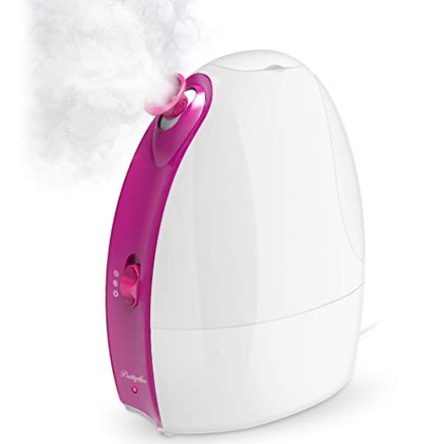 Facial Steamer,Nano Ionic Facial Steamer Professional Home Facial with Hot and Cold Mist Humidifier, Portable SPA Face Steamer Skin Cares Deep Cleanse[25 Min Hot Steam &60 Min Cold Steam Time]
