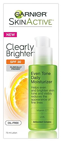 Garnier SkinActive Clearly Brighter SPF 30 Face Moisturizer with Vitamin C, 2.5 Fl Oz (Pack of 1)