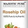Majestic Pure Rosehip Oil for Face, Nails, Hair and Skin, Pure & Natural