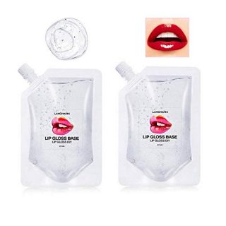 Eakroo 2Pcs Moisturize Lip Gloss Base, Lip Gloss Base Oil Material Lip Makeup Primers, Non-Stick Lipstick Primer for DIY Handmade Lip Balms Lip Gloss -100g (50ml - 2 Pack)