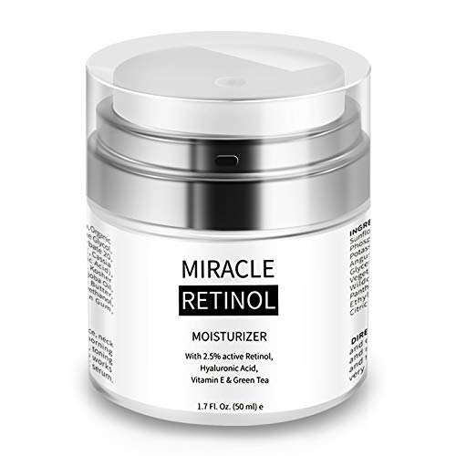Retinol Cream for Face - Face Moisturizer for Anti Aging, Wrinkle & Acne Face Cream with Hyaluronic Acid Night Cream for All Skin (1.7oz)