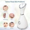 Nano Ionic Facial Steamer: 10X Penetration Warm Mist for Moisturizing and Cleansing Pores - Includes Free Blackhead Remover Kit and Hair Band.