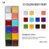 12 Flash Colors Face and Body Paint - Unleash Your Creativity for Halloween, Parties, and Artistic Adventures